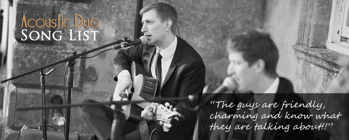 Moon Loungers acoustic duo songlist